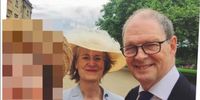 Lady Arbuthnot attends the Queen’s garden party at Buckingham Palace in May 2017 with her husband Lord Arbuthnot, a former Conservative defence minister with links to the British military and intelligence establishment. Anonymisation by Declassified. (Photo: Instagram)