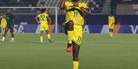 Banyana’s Thembi Kgatlana celebrates after scoring against Nigeria