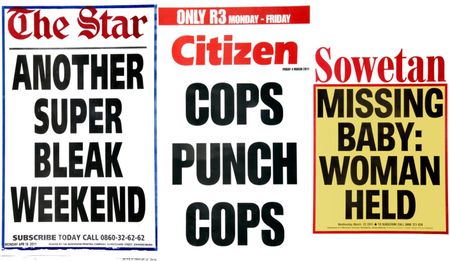 Frozen chicken train wreck: South Africa's history in street posters