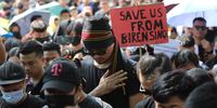 Members of the Kuki tribe and their supporters take part in a tribal solidarity protest against the alleged ethnic cleansing in Manipur state, in New Delhi, India, 31 May 2023. Protests and clashes erupted in Manipur earlier in May over plans to extend economic quotas to the majority Meiti community in Manipur.  EPA-EFE/RAJAT GUPTA Coverage code no.17931