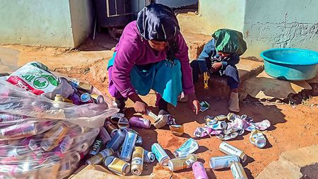 Unemployed rural women turning cans into cash as hunger bites