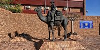 The Camel and Rider statue outside the Upington police station. (Photograph: Chris Marais)