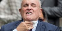 Attorney to US President Donald J. Trump, Rudy Giuliani wipes his brow before the start of the White House Sports and Fitness Day at the South Lawn of the White House in Washington, DC, USA, 30 May 2018.  EPA-EFE/MICHAEL REYNOLDS