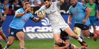 Robbie Henshaw of Leinster is tackled during the United Rugby Championship semifinal against the Bulls at Loftus Versfeld in Pretoria on 15 June 15, 2024. (Photo: Lee Warren / Gallo Images / Getty Images)