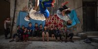 GAZA CITY, GAZA - NOVEMBER 12: Palestinian youth practice parkour in Al-Shati refugee camp on November 12, 2021 in Gaza City, Gaza. For many young people living in Gaza, the years of living under a blockade effectively cutting them off from the outside world has taken a heavy toll with mental health levels rising among young people. The constant struggle of living with food and water insecurities and regular power outages, skyrocketing youth unemployment and rising suicide rates especially amongst men aged 18-30, many young people turn to sport and other recreational activities to relieve the pressures of everyday life, from boxing to horse riding many young people have found creative outlets to help release mental stress. (Photo by Fatima Shbair/Getty Images)