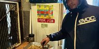 Waafiq Brown helps run a tuckshop at the Cissie Gool House occupation. He says he has been living at the old hospital with his two children and his mother for the last six and a half years. Photo: Matthew Hirsch</p>
<p>