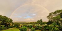 Durban rainbows. Taken at my home in Westville this past weekend, a really nice almost full rainbow can just see the double rainbow above it in the pic but was clearer in real life.