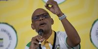 ANC spokesperson Pule Mabe addresses the media on the first day of the ANC conference, 16 December 2022 at Nasrec in Johannesburg, South Africa. (Photo: Leila Dougan)