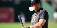 Manager Aaron Boone #17 of the New York Yankees watches batting practice before the game against the Baltimore Orioles at Oriole Park at Camden Yards on July 30, 2023 in Baltimore, Maryland. (Photo by Greg Fiume/Getty Images)