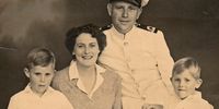 Tony Heard, pictured far right, with his mother Vida, father George and brother Raymond. Naval officer Lieutenant George Heard disappeared without trace from Cape Town in 1945. (Photo: Supplied)