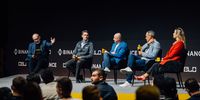 From left to right: Noah Perlman, Binance's Chief Compliance Officer, Irina Heaver (NeosLegal), Tom Robinson (Elliptic), Vytautas Silva Zumas (Civil Police Chief of Goias State), and Bas Lemmen (Chainanlysis)