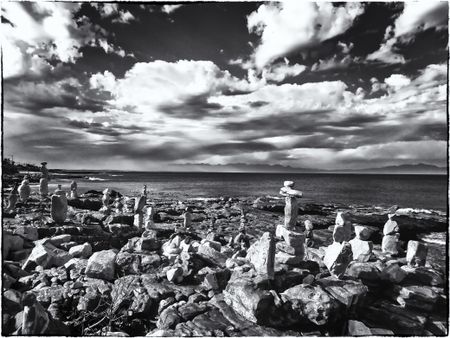 The mystery of menhirs on a Cape Town beach