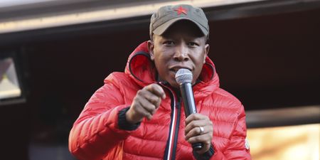 Whites and Indians are defending a ‘constitutional delinquent’, Malema tells his supporters as Gordhan challenges Protector