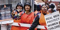 Non-Governmental Organization- Take A Change protest outside Palm Ridge Magistrate’s Court on March 16, 2022 in Palm Ridge, South Africa. The group protested against Gender Based Violence (GBV) and femicide.(Photo: Gallo Images / OJ Koloti)