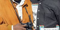 16 June 2005. Veteran South African photographers Alf Kumalo and Sam Nzima, both photographers of the Sowteto Uprisings of 1976, celebrate Youth Day.
