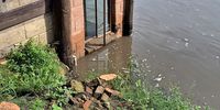 Water floods a fishing camp on the banks of the Vaal River outside Parys, following a controlled release of water from the Vaal Dam, which had reached capacity owing to heavy rainfall. (Photo: Henning Vosloo)