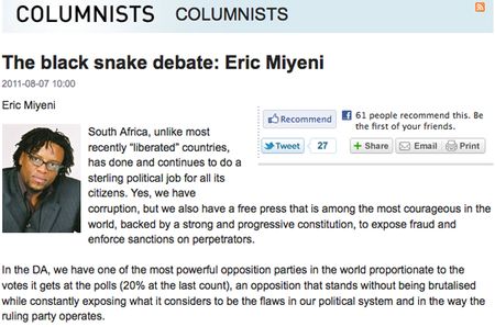 Miyeni affair: Haffajee invites not-so-young-anymore lion into her den