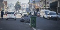Garbage left in the middle of the road near Victoria Street in Durban. (Photo: Felix Dlangamandla)