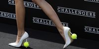 A detail of the shoes of US actor Zendaya as she poses during a photocall for the movie 'Challengers' in Rome, Italy, 08 April 2024.  EPA-EFE/FABIO FRUSTACI