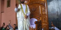 Mirwaiz Moulvi Umar Farooq, the main Imam of Kashmir, arrives at Jamia Masjid (Grand Mosque of Kashmir) in Srinagar, the summer capital of Indian Kashmir, 22 September 2023. The Mirwaiz delivered Friday sermon at the mosque after 4 years. He had been under house arrest since the abrogation of Article 370 of the Constitution of India on 5 August 2019. Mirwaiz also heads the moderate faction of the All Parties Hurriyat (Freedom) Conference. Kashmir-based political parties have welcomed his release.  EPA-EFE/FAROOQ KHAN