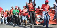 Cosatu members in Durban marched from King Dinizulu Park in the CBD to the city hall with a memorandum of demands. (Photo: Mandla Langa)