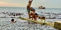 “Morning stretch before the plunge.” Photographer: John Pace