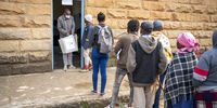 Voters wait in line to cast their vote at the St. Joseph Primary school in Koro-Koro, on October 7, 2022 where voting operations for the parliamentary elections are underway. October 7, 2022.<br>Photo: Shiraaz Mohamed.