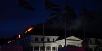 The blaze at Parliament in Cape Town flares up again on 3 January2022. (Photo: Gallo Images / Darren Stewart)
