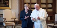 Chancellor of Germany Angela Merkel chats with Pope Francis after their meeting in his private library at the Vatican on May 18, 2013 in Vatican City, Vatican.  (Photo by Guido Bergmann/Bundesregierung-Pool via Getty Images)