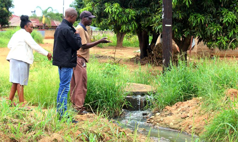 Mp officials shrug in raw sewage soaked Limpopo village.