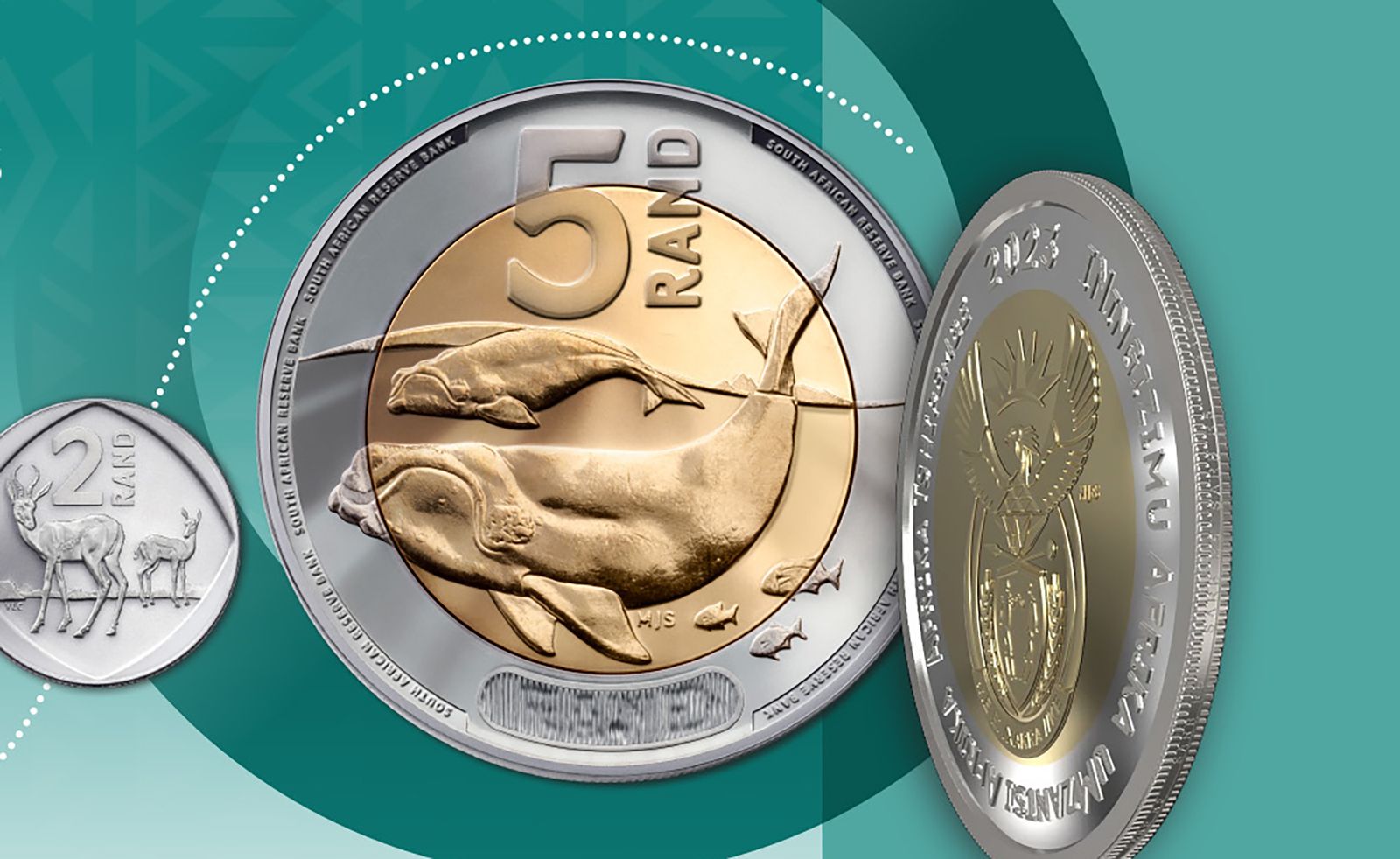 New South African banknotes and coins show Big Five 'family bonds'