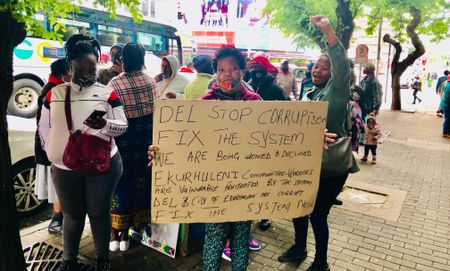 Out-of-work protesters claim outdated labour department records blocking UIF payouts 