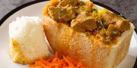 Traditional durban mutton bunny chow