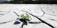 epa09619034 A view of a dried up part of the Var riverbed due to low water level and recent hot temperatures in Carros, southern France, 11 August 2021. The south of France experienced dry weather and drought with record high temperatures.  EPA-EFE/SEBASTIEN NOGIER