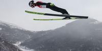 ZHANGJIAKOU, CHINA - FEBRUARY 15: Ondrej Pazout of Team Czech Republic competes during Individual Gundersen Large Hill/10km, Ski Jumping Trial Round on day 11 of 2022 Beijing Winter Olympics at The National Cross-Country Skiing Centre on February 15, 2022 in Zhangjiakou, China. (Photo by Maja Hitij/Getty Images)