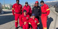 The South African Police Service’s K9 search- and-rescue team that responded to the Turkey- Syria earthquake was made up of Warrant Officer Keagan Naidoo, Brigadier Vimla Moodley, Sergeant Jennifer Seleka, Warrant Officer Martin Bann, Warrant Officer Len Willemse and Warrant Officer Tinalia Gouws. Photo: Brigadier Vimla Moodley