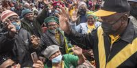 President Cyril Ramaphosa talks to elderly women in Khayelitsha during the African National Congress (ANC) election campaign on October 21, 2021 in Cape Town, South Africa. The 2021 South African municipal elections will be held on 1 November 2021 to elect councils for all district, metropolitan and local municipalities in each of the country's nine provinces. (Photo: Gallo Images/Brenton Geach)