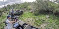 A herd of paparazzi encircle a leopard for beaming to a livestream audience. (Photo: Supplied)