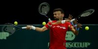 A multiple exposure picture of Serbian tennis player and current number one of the ATP Novak Djokovic takes part in a training session in Valencia, eastern Spain, 13 September 2023, where he is to take part in the Davis Cup 2023 finals tournament.  EPA-EFE/Kai Foesterling