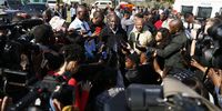 President Cyril Ramaphosa and government officials during a media briefing at Temba sports grounds on 8 June 2023 following the outbreak of cholera in Hammanskraal. (Photo: Felix Dlangamandla)