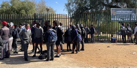 Kids miss first day of term after protests outside a rundown Soweto school