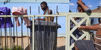 L to R, Thihu, Lidia and David, during the coronavirus lockdown, Diepsloot, Johannesburg, South Africa, 6 April 2020
