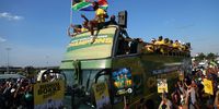 Fans gather in the streets of Soweto to catch a glimpse of the Springboks during the Rugby World Cup Trophy Tour. The Springboks beat New Zealand in the final on Saturday, winning their 4th Rugby World Cup. 02 November 2023. (Photo: Felix Dlangamandla)