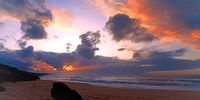 Dramatic sunrise or mountain on fire. Photographer: Jo Naidoo