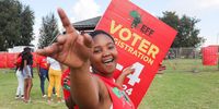 EFF Gauteng youth voter registration activites at Maponya Mall in Soweto on 2 February 2024. (Photo: Gallo Images / Fani Mahuntsi)
