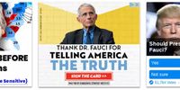 These political ads from the 2020 election are examples of potentially misleading techniques to get you to click on them. The ad on the left uses Trump’s name and a clickbait headline promising money. The ad in the center claims to be a thank you card for Dr. Fauci but in reality is intended to collect email addresses for political mailing lists. The ad on the right presents itself as an opinion poll, but links to a page selling a product. Image: Eric Zeng / The Conversation