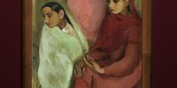 Installation view of Amrita Sher-Gil, Three Girls (1935). Courtesy of<br>National Gallery of Modern Art, New Delhi. Photo Graham De Lacy