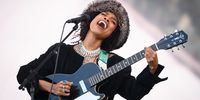 GLASTONBURY, ENGLAND - JUNE 26: British musician Lianne La Havas performs on The Other Stage during day five of Glastonbury Festival at Worthy Farm, Pilton on June 26, 2022 in Glastonbury, England. (Photo by Leon Neal/Getty Images)
