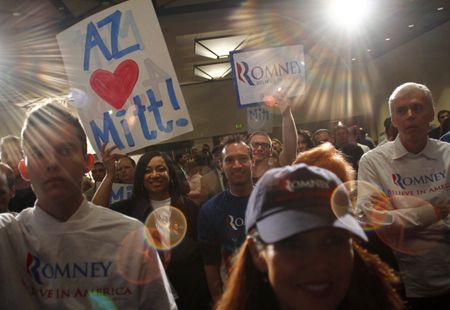 The Mitt-mobile lurches forward