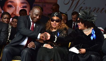 A divided party puts up facade of unity at Winnie Madikizela-Mandela's funeral